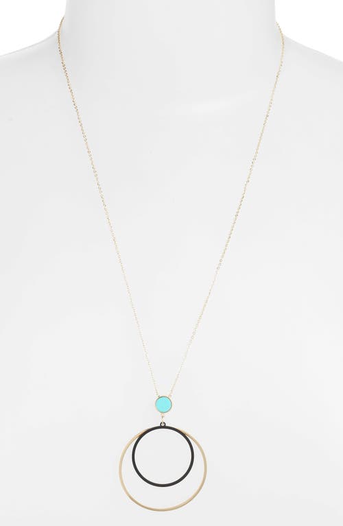 Shop Knotty Sphere Focus Necklace In Gold/turquoise