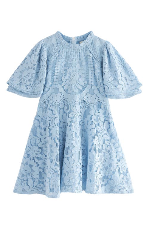Baker by Ted Kids' Puff Sleeve Lace Dress Blue at Nordstrom,