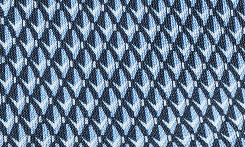 Shop Jack Victor Melbourne Geometric Print Silk Tie In Blue