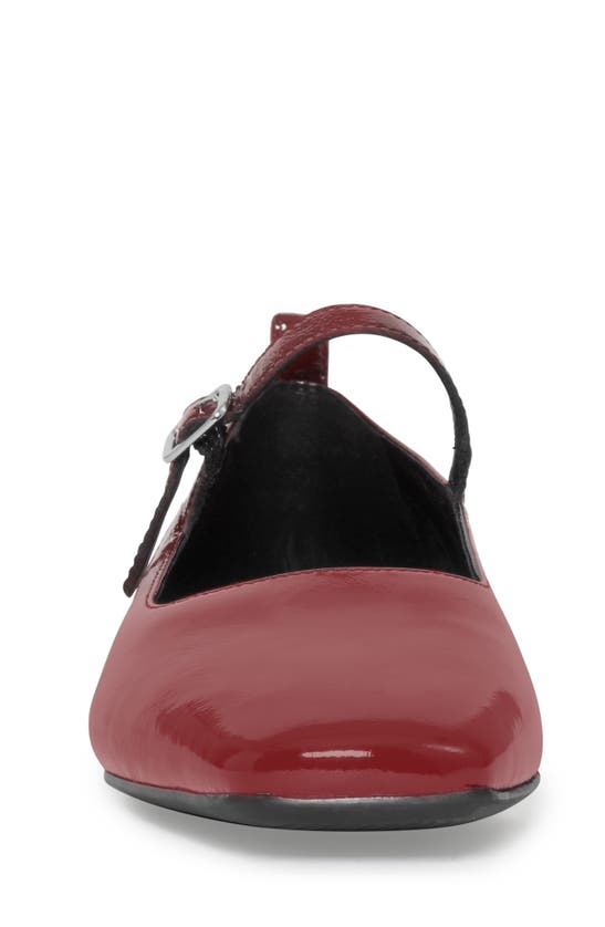 Shop Vagabond Shoemakers Delia Mary Jane Flat In Dark Red Patent
