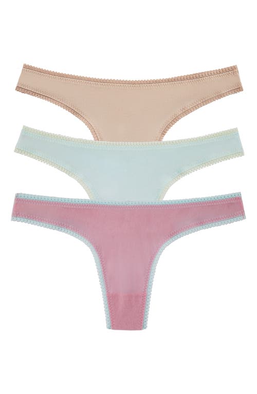 Lululemon InvisiWear Mid Rise Thong *Lace L LARGE 3/pack pink