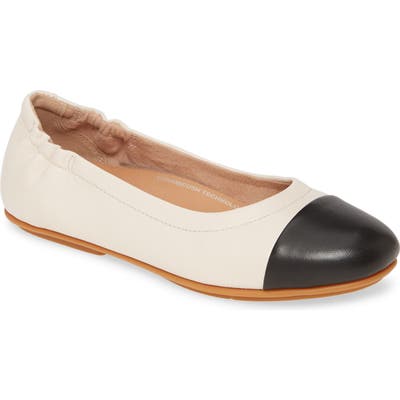 Fitflop Allegro Cap Toe Ballet Flat, Ivory