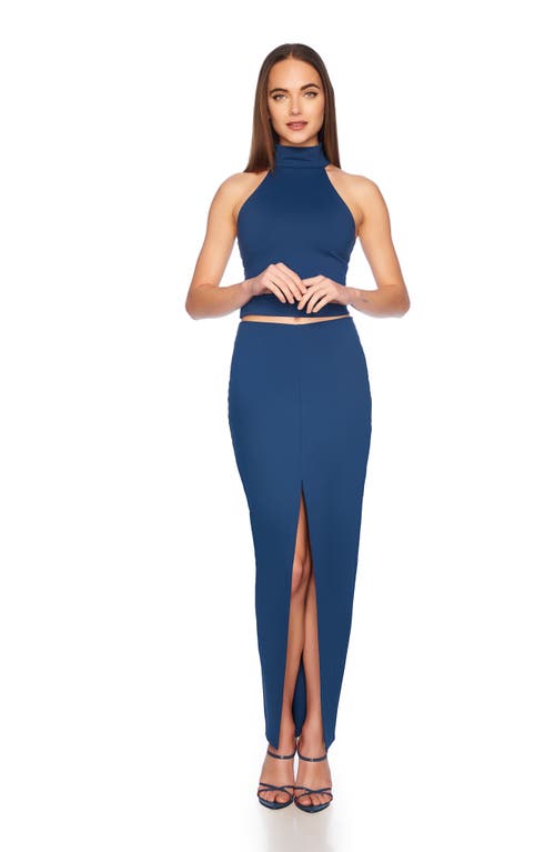 Shop Susana Monaco Open Front Maxi Skirt In Stratus