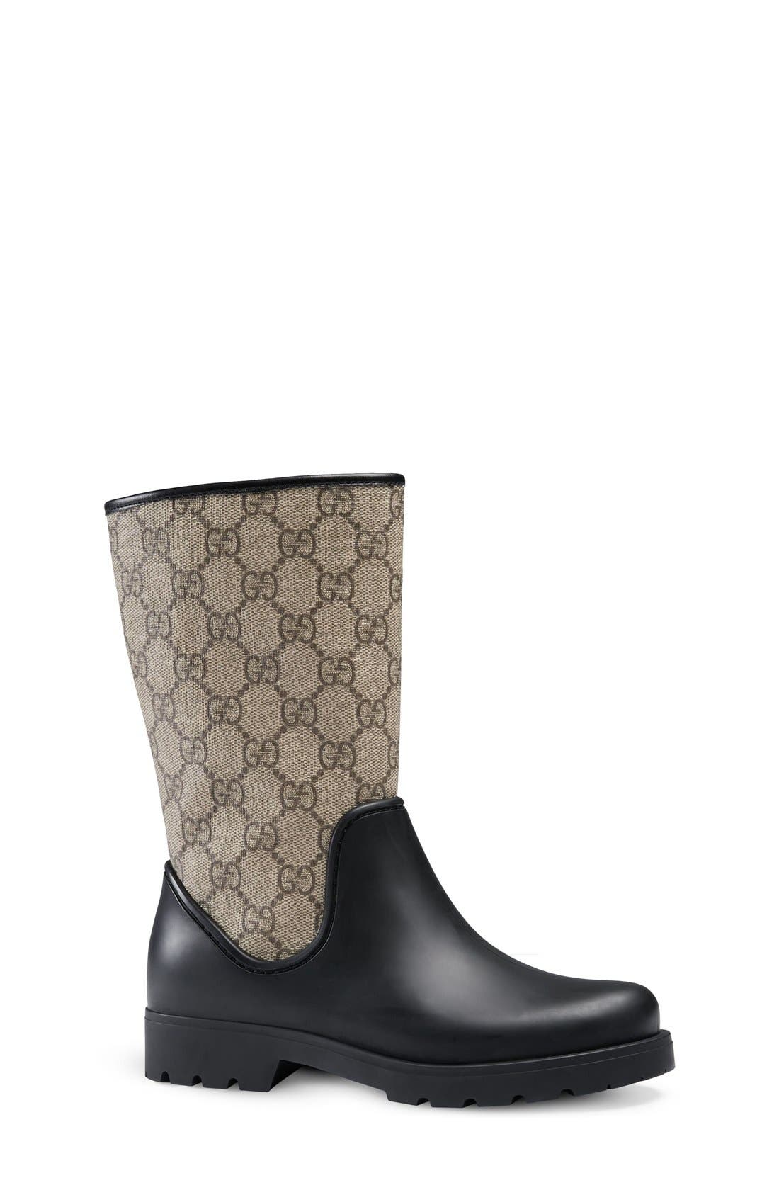 black gucci rain boots