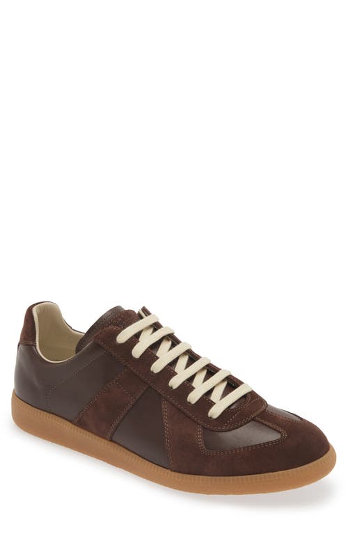 Shop Maison Margiela Replica Low Top Sneaker In Chic Brown