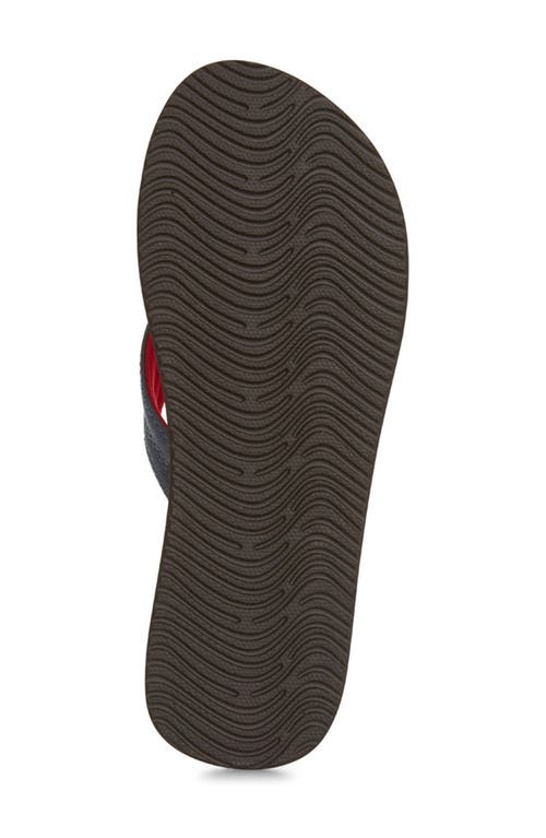 Floopi Textured Flip Flop Sandal In Red
