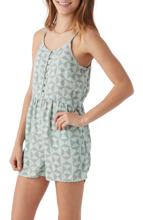 Shop O'neill Kids' Emiko Geo Print Romper In Blue Haze