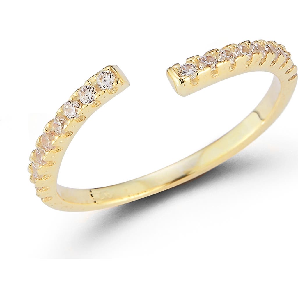 Chloe & Madison Chloe And Madison Cz Split Shank Ring In Gold