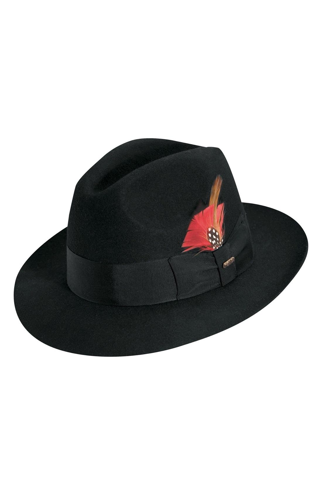 UPC 016698131124 product image for Men's Scala 'Classico' Wool Felt Fedora - Black | upcitemdb.com