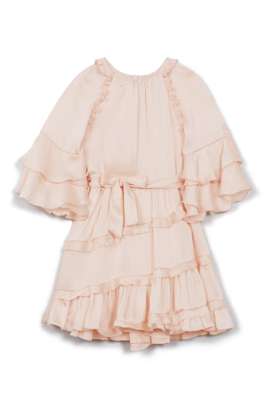 Shop Reiss Kids' Polly Belted Dress In Pink