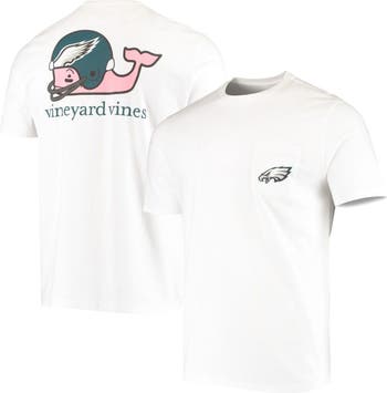 vineyard vines Men's Vineyard Vines White Philadelphia Eagles Team Whale  Helmet T-Shirt