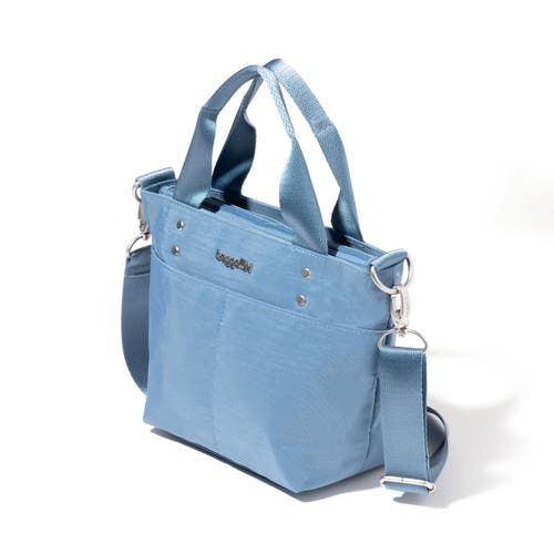 Shop Baggallini Mini Carryall Crossbody Tote Bag In Cornflower