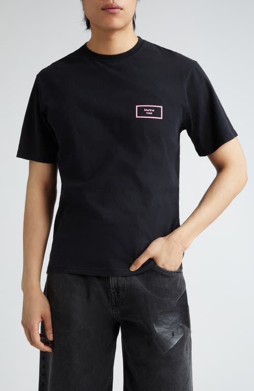 Martine Rose Classic Logo Cotton T-shirt In Black Pigment Dye/box Logo