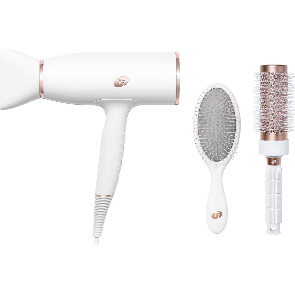 T3 Aireluxe Professional Hair Dryer And Brush Set In White