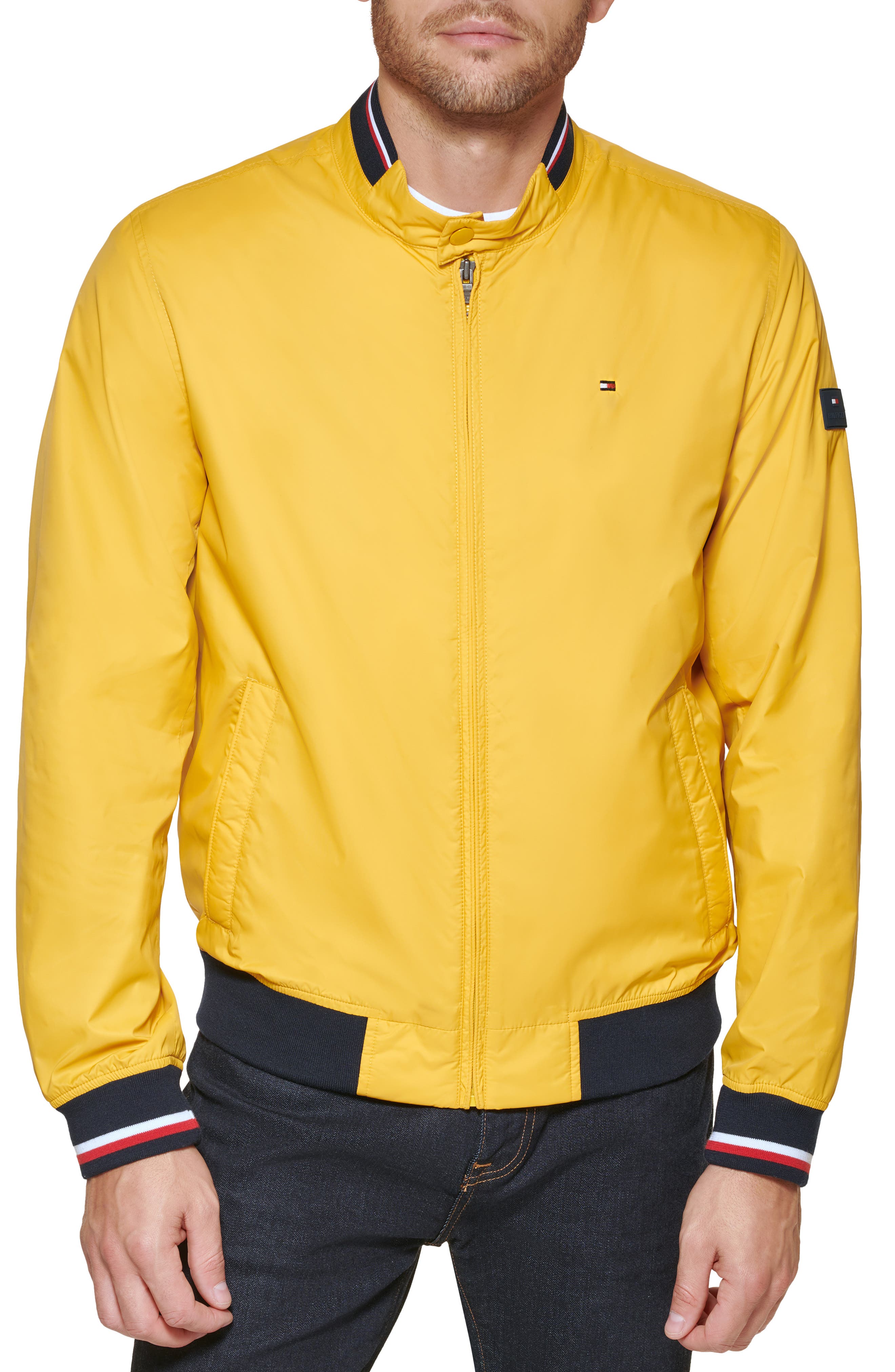 yellow bomber jacket mens