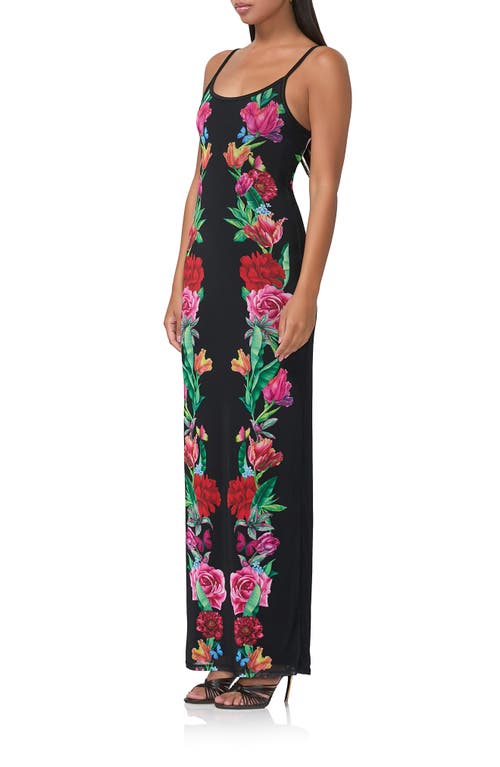 Shop Afrm Ashlyn Printed Mesh Maxi Slipdress In Body Floral