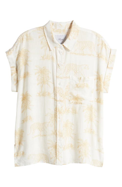 Rails Whitney Printed Linen-blend Shirt In Wild Bengals