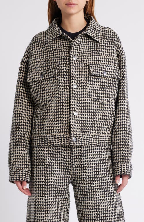 Frame The Tweed Boxy Jacket In Houndstooth