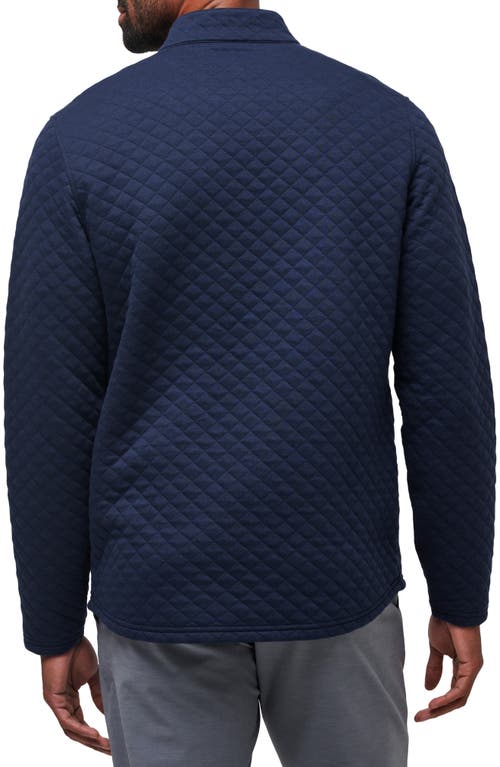 Shop Travismathew Transatlantic Quilted Henley Pullover In Total Eclipse