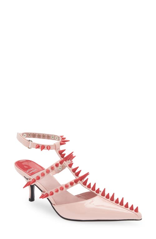 Jeffrey Campbell Step-On-It Pointed Toe Pump Pink Red Combo at Nordstrom,