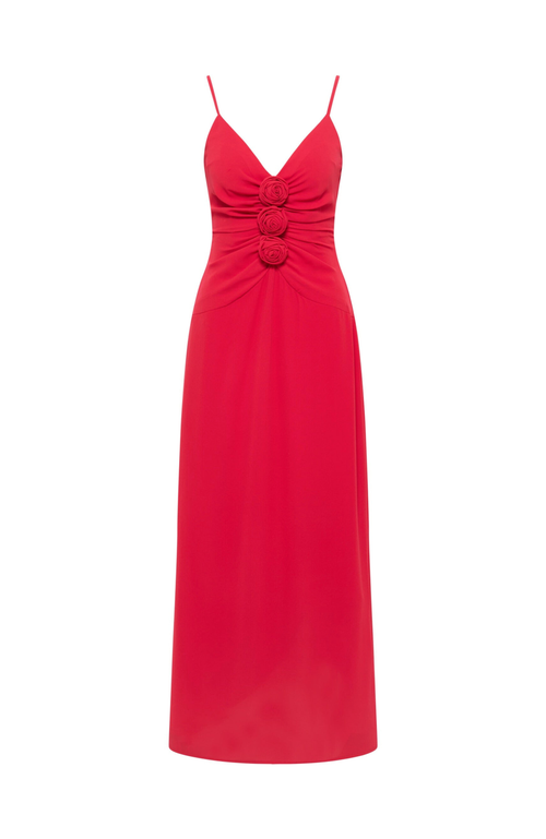 Shop Nanas Nana's Florence Maxi In Cherry Red