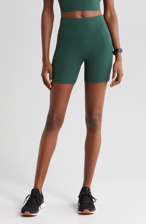 Women's Green Athletic Shorts