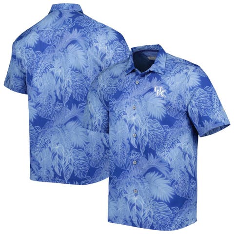 Tommy Bahama Boy Hawaiian Shirt Button Up Red White Blue Sz 10/12 100%  rayon NWT