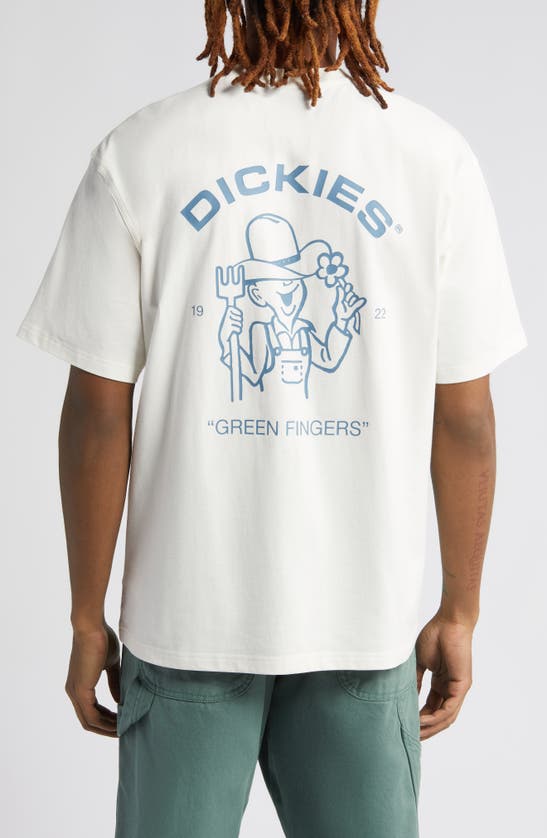 Shop Dickies Wakefield Cotton Graphic T-shirt In White Light Gray Group