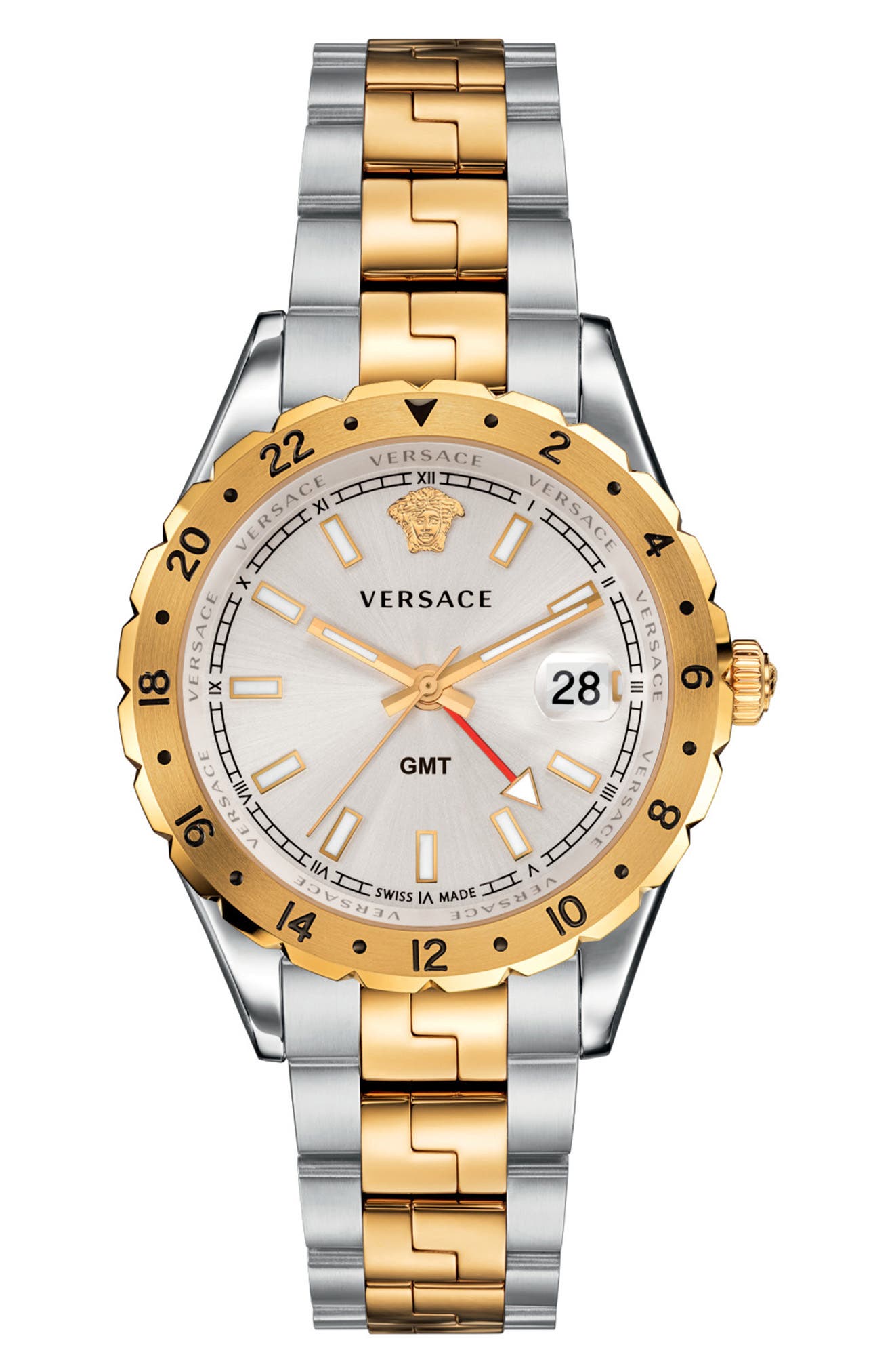 versace two tone watch