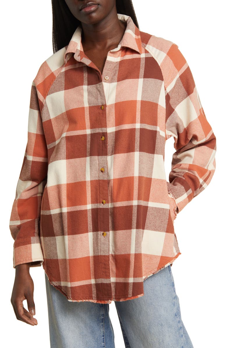 Rip Curl Pacific Dreams Cotton Flannel Shirt, Alternate, color,