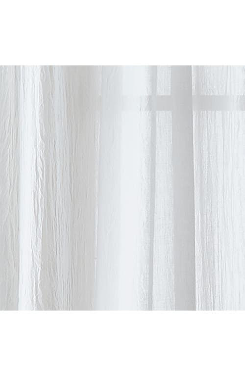 Dkny Set Of 2 Faux Leather Tab Curtain Panels In White
