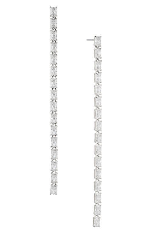 Nadri A la Carte Cubic Zirconia Linear Drop Earrings in Rhodium at Nordstrom