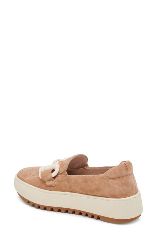 Dolce Vita Andres Platform Bit Loafer In Toffee Suede