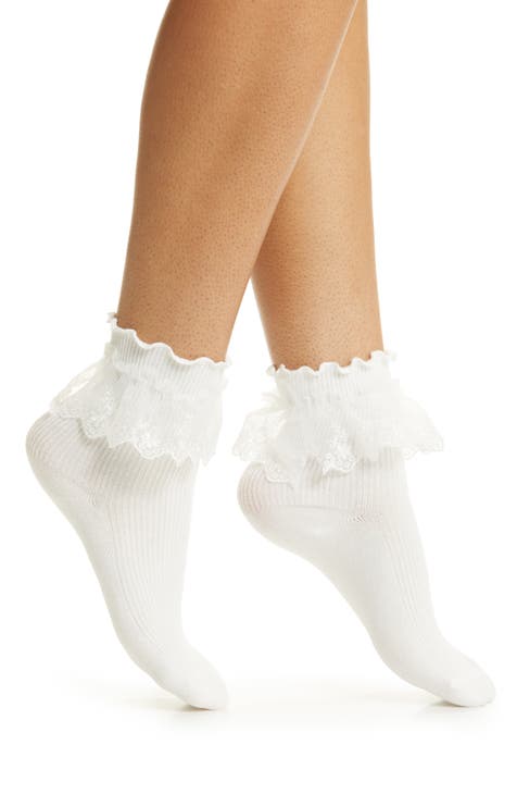 Wolford Asos Lace Ankle Socks in White