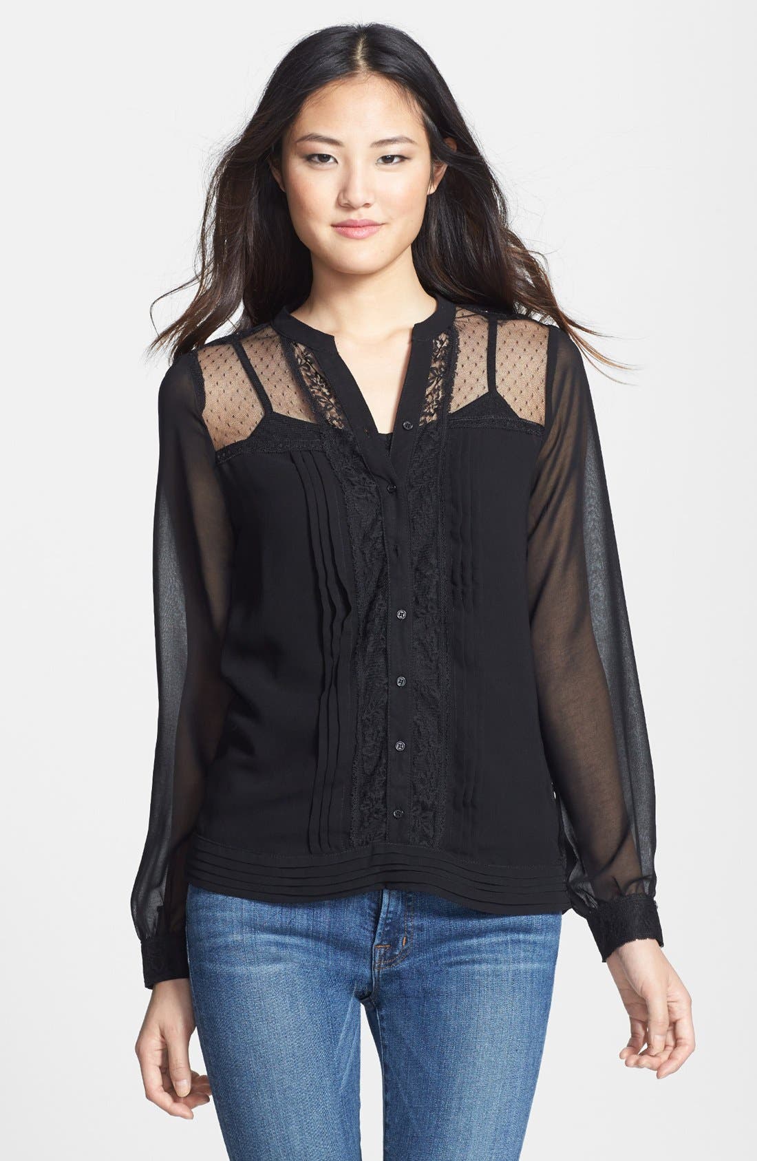 sheer blouse with camisole