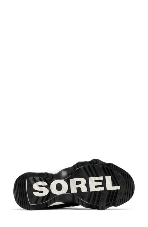 Sorel Kinetic Impact Conquest Waterproof Sneaker Bootie In Black/sea Salt