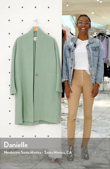 vince collarless wool coat