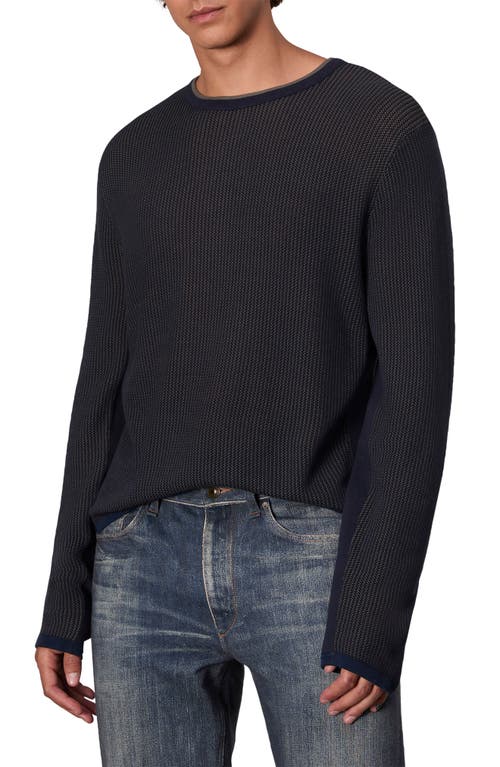 Shop Rag & Bone Harvey Crewneck Cotton Sweater In Salute