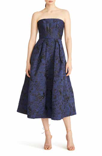 Ml monique lhuillier top garden jacquard gown