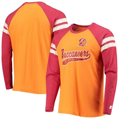 Nike Men's Red and Gold-Tone Kansas City Chiefs Throwback Raglan