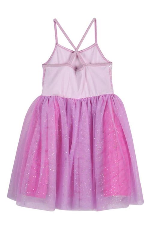 Shop Zunie Kids' Sequin Butterfly Taffeta Dress In Orchid