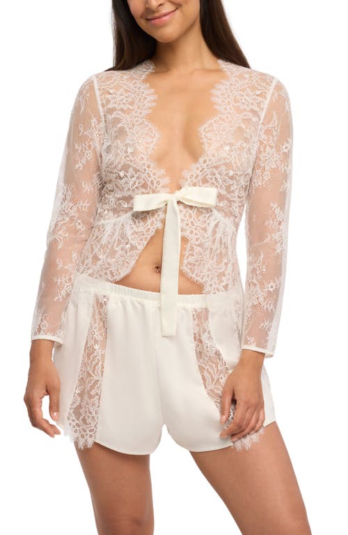 Shop Rya Collection Serena Lace Cardigan In Ivory