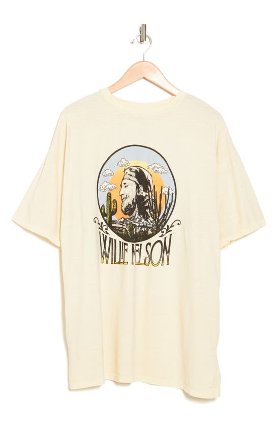 Shop American Needle Willie Nelson Cotton Graphic T-shirt In Sunshine Yellow