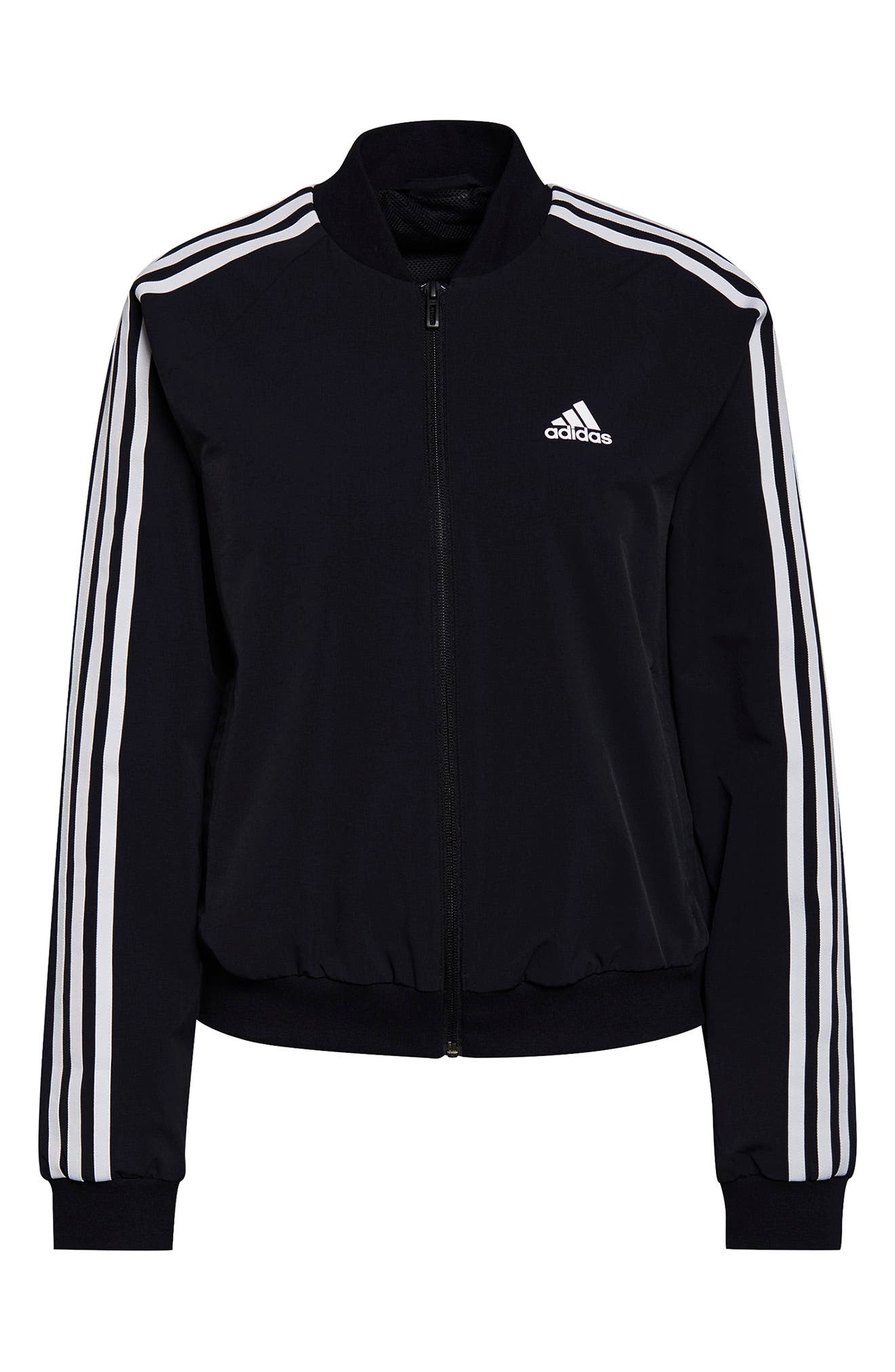 adidas black and white coat