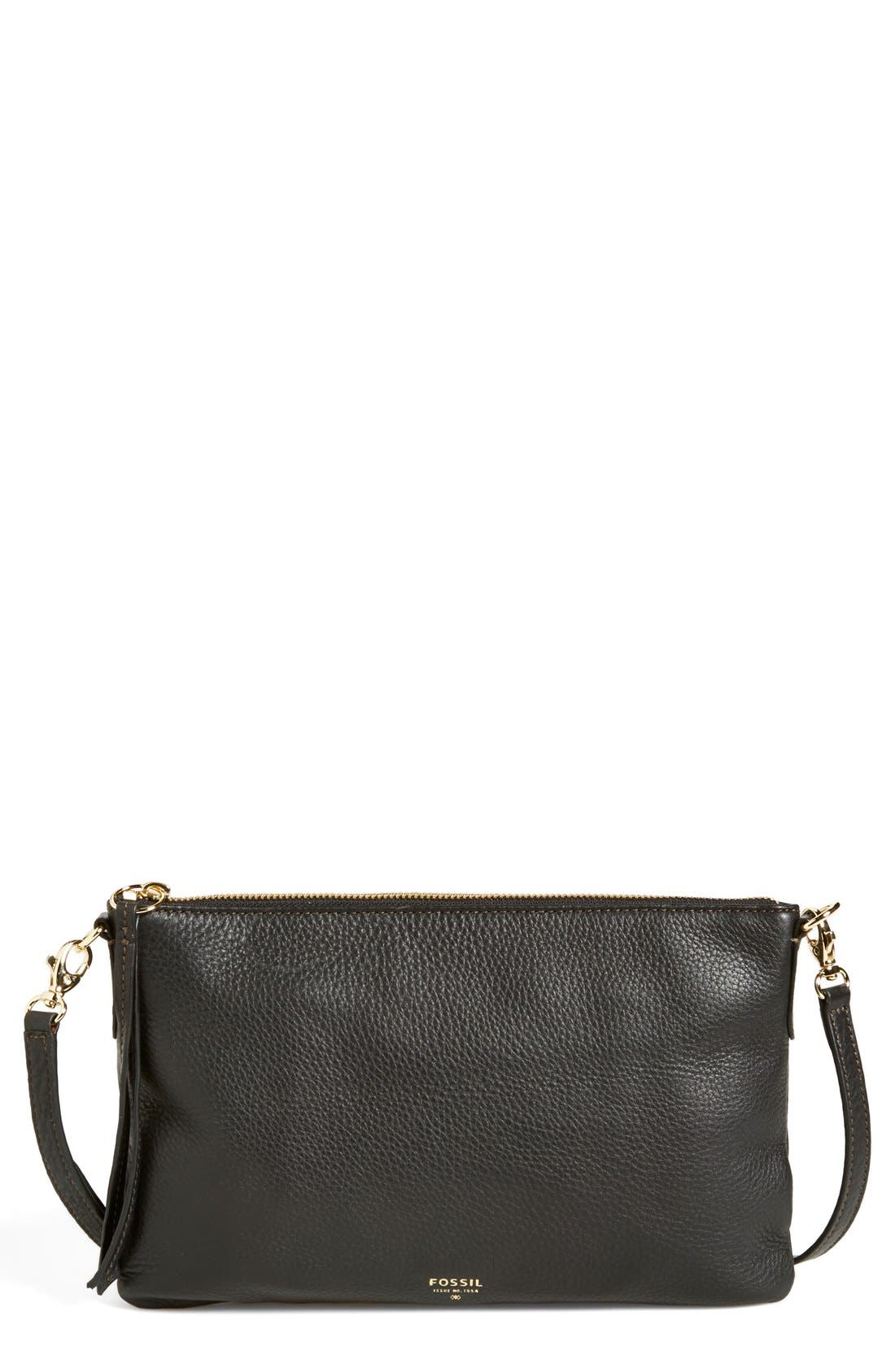 Fossil Top Zip Leather Crossbody Bag Nordstrom