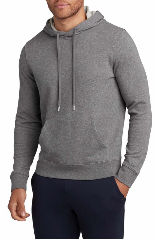 French Terry Pullover Hoodie in Medium Heather Grey