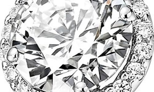 Lafonn Birthstone Halo Ring In April Diamond/silver