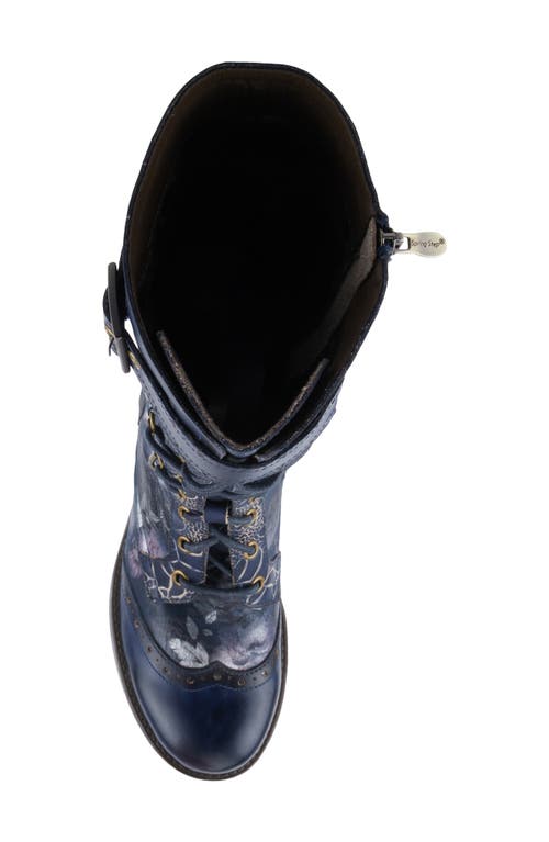 Shop L'artiste By Spring Step Kisha Boss Boot In Navy Multi