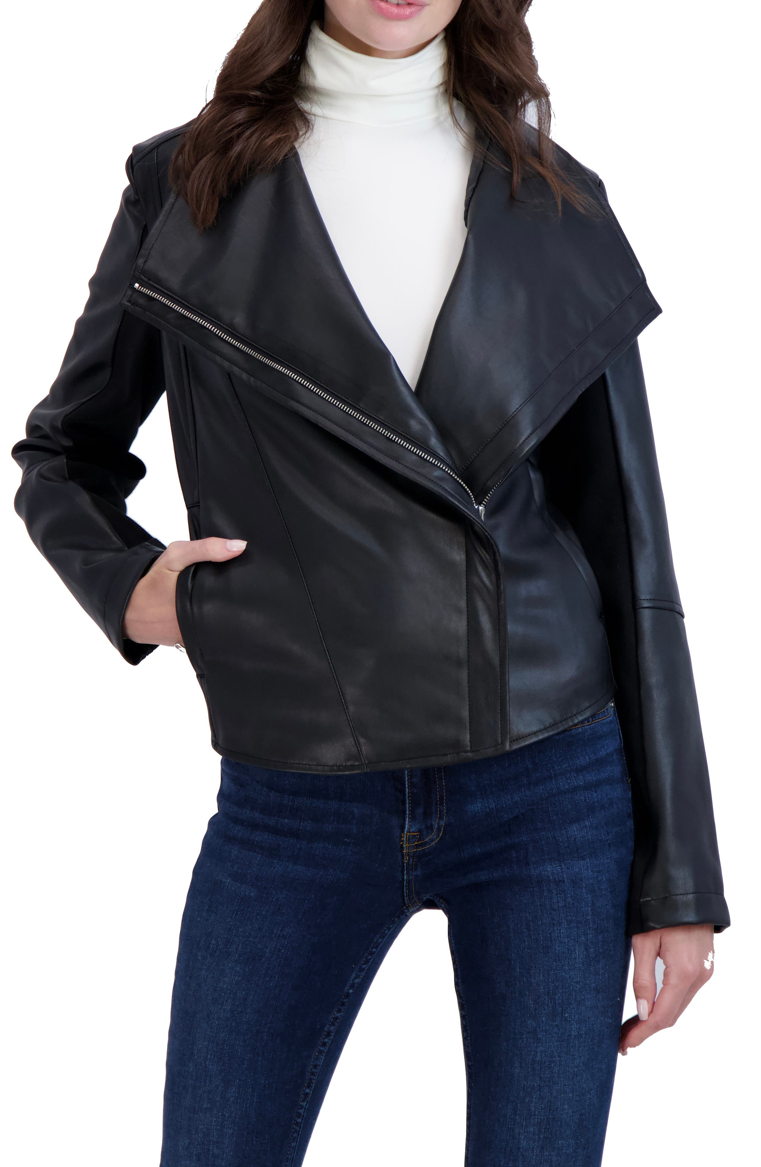 Ookie \u0026 Lala Vegan Leather Moto Jacket 