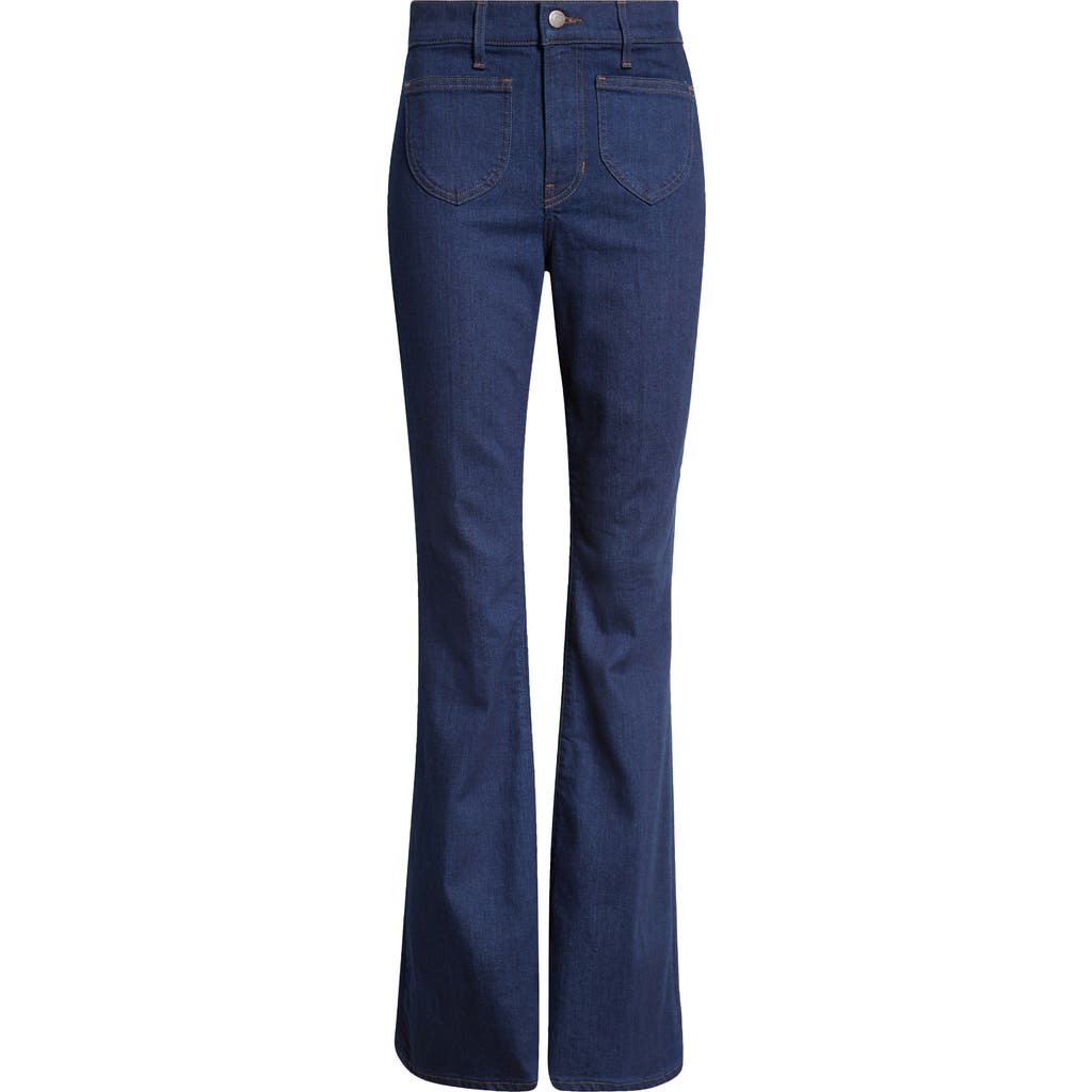 Shop Veronica Beard Beverly High Waist Skinny Flare Leg Jeans In Rodeo Clean